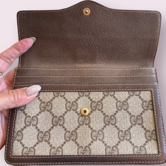 Vintage Gucci GG Canvas Pouch with Sherry Line - Picture 5 of 7